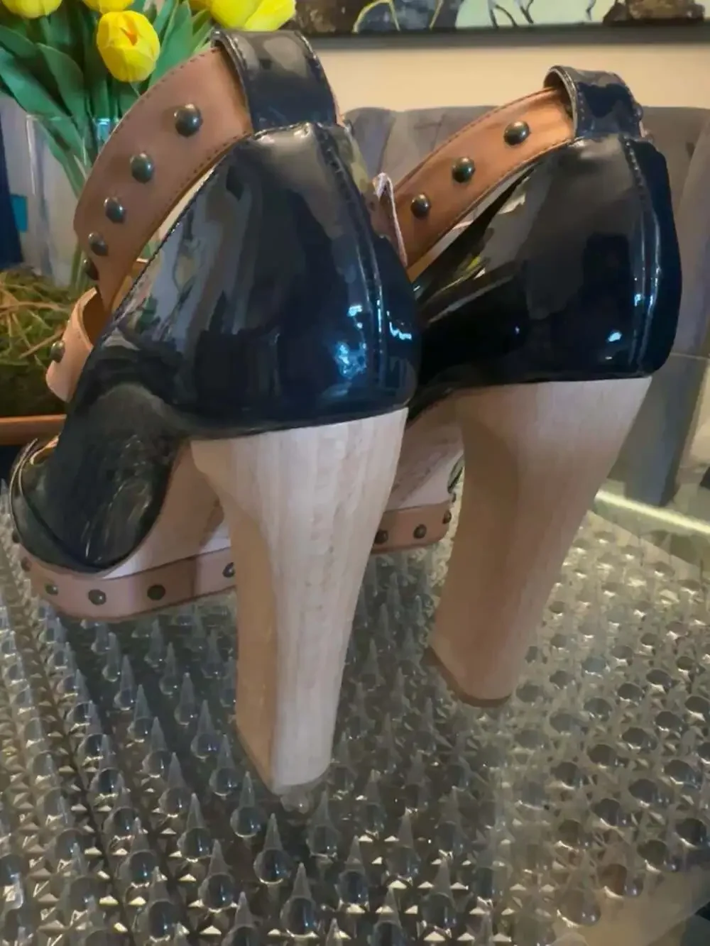 DKNY Yadira Ankle-Strap Slingback Platform Sandals Size 9.5